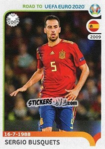 Sticker Sergio Busquets - Road to UEFA Euro 2020 n. 360 - Panini