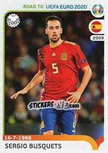 Cromo Sergio Busquets - Road to UEFA Euro 2020 - Panini