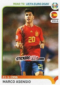 Sticker Marco Asensio - Road to UEFA Euro 2020 n. 366 - Panini