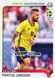 Figurina Pontus Jansson - Road to UEFA Euro 2020 - Panini