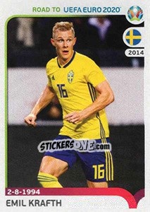 Figurina Emil Krafth - Road to UEFA Euro 2020 - Panini