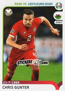 Sticker Chris Gunter - Road to UEFA Euro 2020 n. 436 - Panini