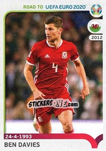 Figurina Ben Davies - Road to UEFA Euro 2020 - Panini