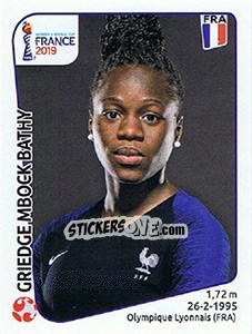 Figurina Griedge Mbock Bathy - FIFA Women's World Cup France 2019 - Panini