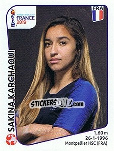 Figurina Sakina Karchaoui - FIFA Women's World Cup France 2019 - Panini