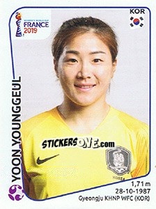 Sticker Yoon Younggeul - FIFA Women's World Cup France 2019 n. 45 - Panini
