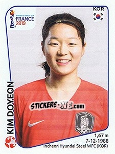 Sticker Kim Doyeon - FIFA Women's World Cup France 2019 - Panini