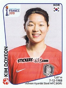 Sticker Kim Doyeon - FIFA Women's World Cup France 2019 n. 47 - Panini