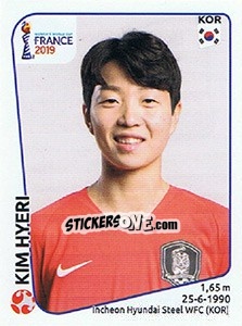 Sticker Kim Hyeri - FIFA Women's World Cup France 2019 n. 48 - Panini