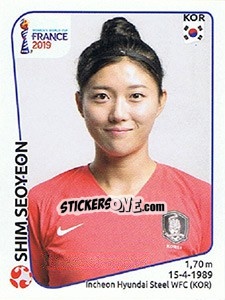 Figurina Shim Seoyeon - FIFA Women's World Cup France 2019 - Panini
