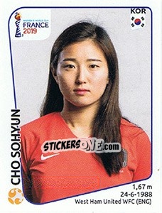 Sticker Cho Sohyun - FIFA Women's World Cup France 2019 n. 53 - Panini