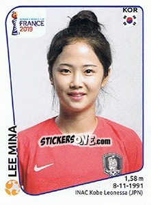 Sticker Lee Mina - FIFA Women's World Cup France 2019 n. 54 - Panini