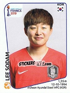 Sticker Lee Sodam - FIFA Women's World Cup France 2019 n. 55 - Panini