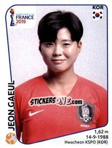 Cromo Jeon Gaeul - FIFA Women's World Cup France 2019 - Panini