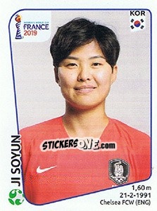 Sticker Ji Soyun - FIFA Women's World Cup France 2019 n. 58 - Panini