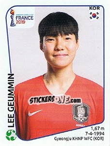 Sticker Lee Geummin - FIFA Women's World Cup France 2019 - Panini