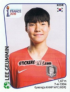 Sticker Lee Geummin - FIFA Women's World Cup France 2019 n. 60 - Panini