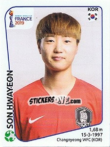 Sticker Son Hwayeon - FIFA Women's World Cup France 2019 - Panini