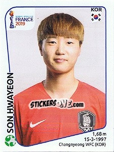 Cromo Son Hwayeon - FIFA Women's World Cup France 2019 - Panini