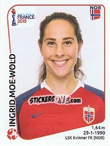 Sticker Ingrid Moe Wold - FIFA Women's World Cup France 2019 - Panini