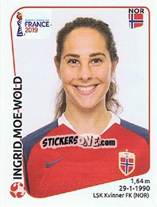 Figurina Ingrid Moe Wold - FIFA Women's World Cup France 2019 - Panini