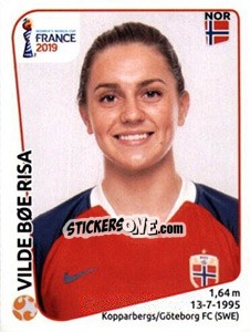 Figurina Vilde Boe Risa - FIFA Women's World Cup France 2019 - Panini