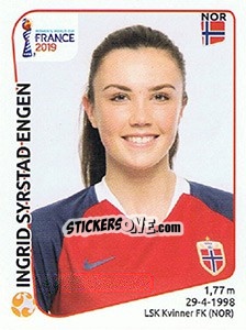 Sticker Ingrid Syrstad Engen - FIFA Women's World Cup France 2019 - Panini
