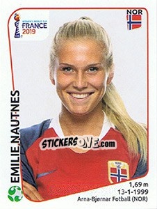 Sticker Emilie Nautnes - FIFA Women's World Cup France 2019 - Panini