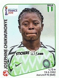 Figurina Josephine Chukwunonye - FIFA Women's World Cup France 2019 - Panini