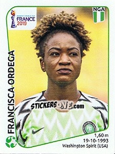 Sticker Francisca Ordega - FIFA Women's World Cup France 2019 - Panini