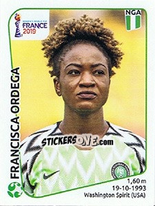 Cromo Francisca Ordega - FIFA Women's World Cup France 2019 - Panini