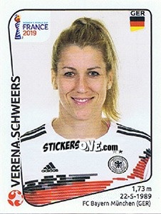 Sticker Verena Schweers - FIFA Women's World Cup France 2019 - Panini