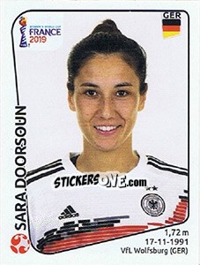 Sticker Sara Doorsoun - FIFA Women's World Cup France 2019 - Panini