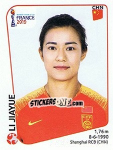 Sticker Li Jiayue - FIFA Women's World Cup France 2019 - Panini