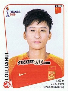 Sticker Lou Jiahui - FIFA Women's World Cup France 2019 - Panini