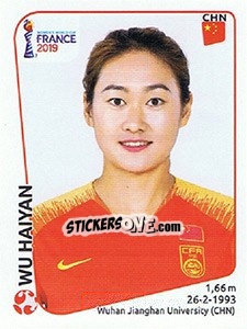 Figurina Wu Haiyan - FIFA Women's World Cup France 2019 - Panini