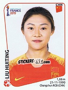 Cromo Liu Huiting - FIFA Women's World Cup France 2019 - Panini