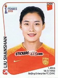 Sticker Liu Shanshan - FIFA Women's World Cup France 2019 - Panini