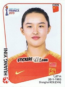 Figurina Huang Yini - FIFA Women's World Cup France 2019 - Panini