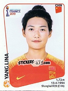 Sticker Yang Lina - FIFA Women's World Cup France 2019 - Panini