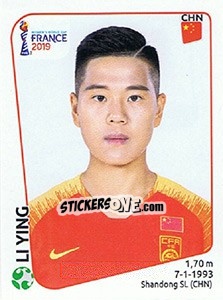 Sticker Li Ying - FIFA Women's World Cup France 2019 - Panini