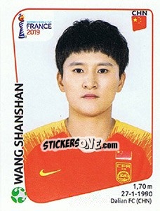 Sticker Wang Shanshan - FIFA Women's World Cup France 2019 - Panini