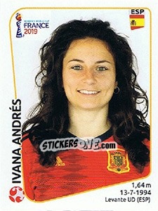 Cromo Ivana Andrés - FIFA Women's World Cup France 2019 - Panini