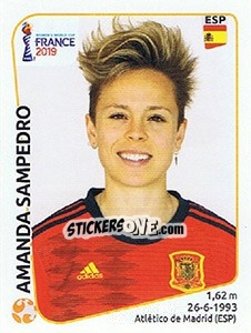 Sticker Amanda Sampedro - FIFA Women's World Cup France 2019 - Panini