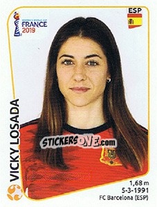 Sticker Vicky Losada - FIFA Women's World Cup France 2019 - Panini