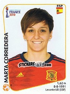 Cromo Marta Corredera - FIFA Women's World Cup France 2019 - Panini