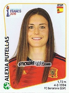 Sticker Alexia Putellas - FIFA Women's World Cup France 2019 - Panini