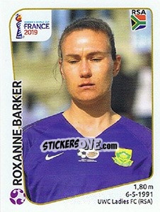Sticker Roxanne Barker - FIFA Women's World Cup France 2019 - Panini