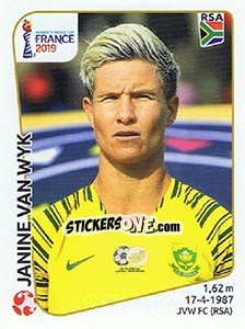 Figurina Janine van Wyk - FIFA Women's World Cup France 2019 - Panini