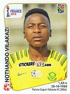 Figurina Nothando Vilakazi - FIFA Women's World Cup France 2019 - Panini